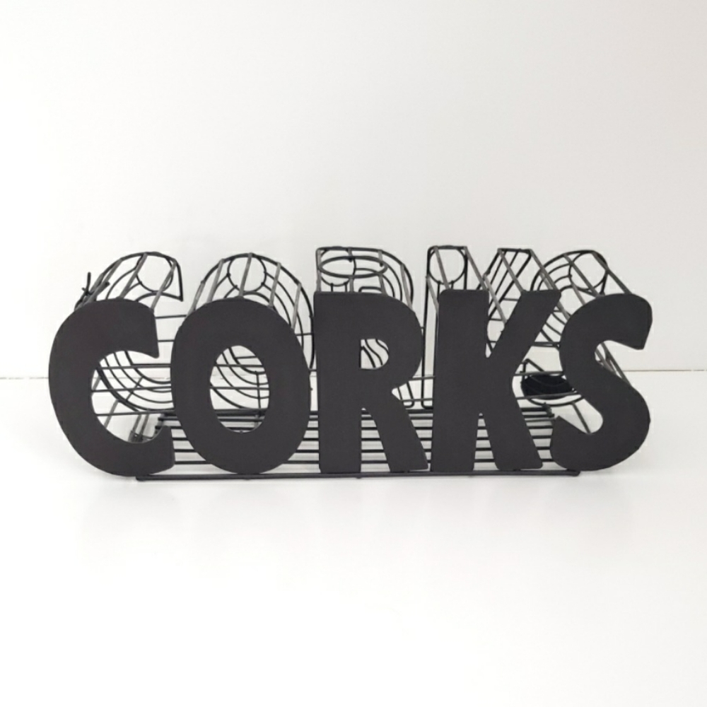 Wine Corks Wire Shelf Display Decor